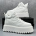 2025 New Mens Shoes High Top Male Sneakers Leather Platform Shoes Comfortable Outdoor Men Running Shoes Breathable Tenis Hombres