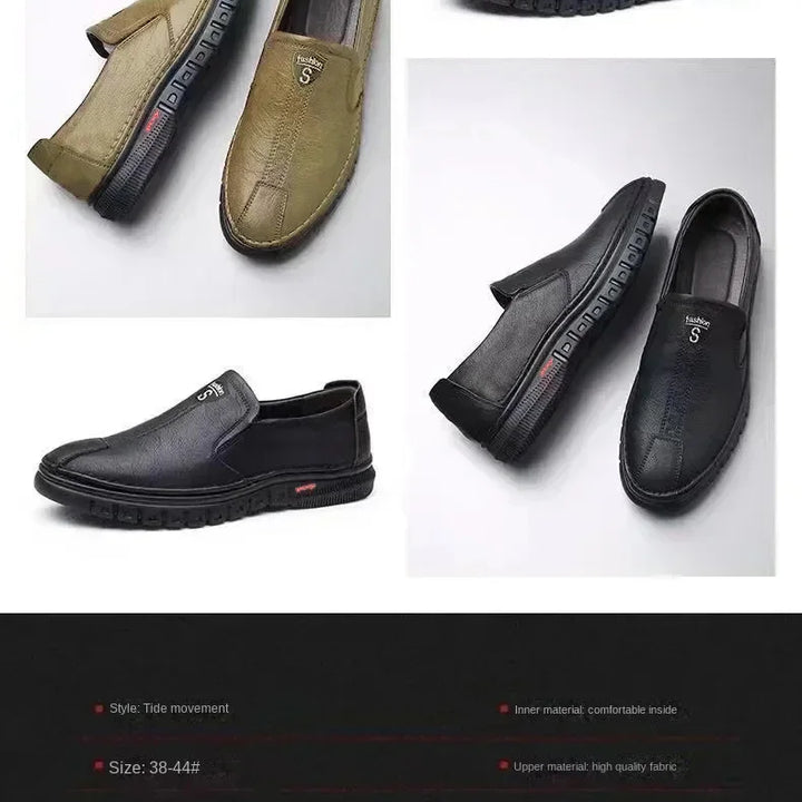 Men's shoes comfortable fashion synthetic leather shoes soft sole soft surface non-slip men's leather shoes