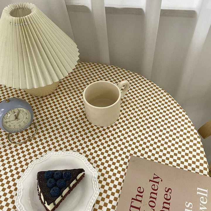 Dustproof Plaid Table Cloth Korean Tablecloth Simple Dining Desk Cover Rectangle Photo Background Cloth Living Room Decor 식탁보