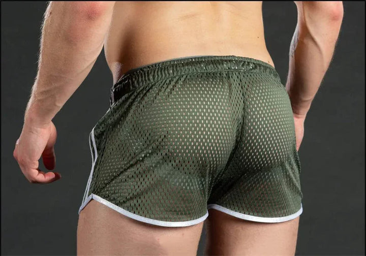 Men Shorts Sport Cool Running Shorts Quick Dry Grid summer Workout Short Pants Breathable Men Fashion Training Swim Beach Shorts