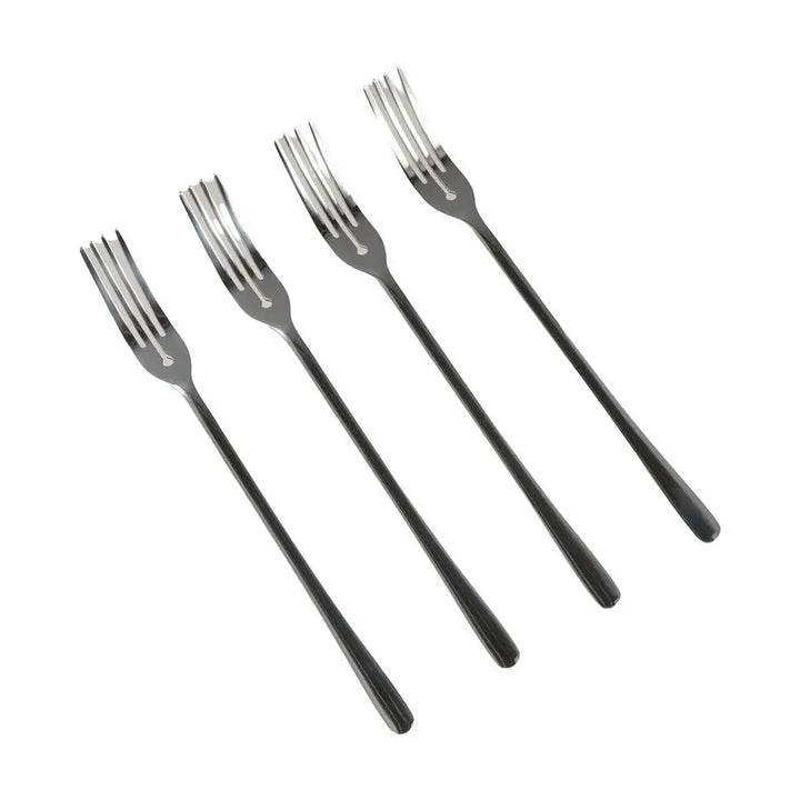 Kitchen Utensils Long Handle Stainless Steel Dessert Fork Silver/gold Korean Dinner Fork Four Tine Fruit Forks Restaurant