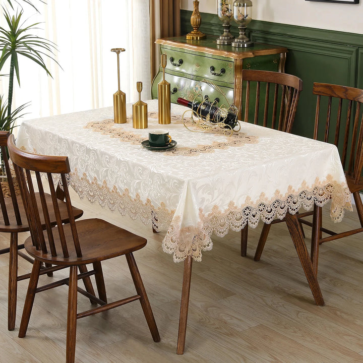 Elegance for Every Occasion
This white floral lace embroidered tablecloth adds a touch of sophistication to any setting. Waterproof, versatile, and perfect for dining tables, weddings, or home décor. ✨🍽️
