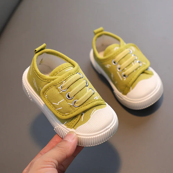 Kids Shoes for Girls Boys Sneakers Canvas Toddler Candy Color Breathable Shoes Soft Bottom Anti Slip Running Sport Casual Shoes