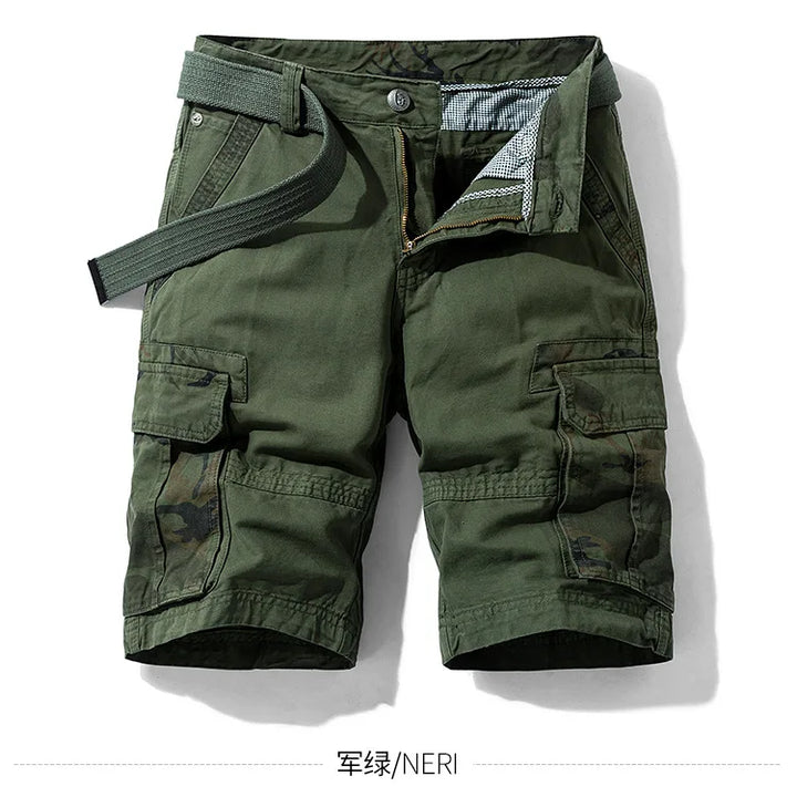 Summer Fashion Tooling Shorts for Men Casual Loose Cargo Shorts Outdoor Sport Pants Men Versatile Straight Cotton Short Trousers