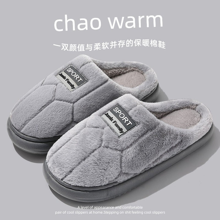 Waterproof Cotton Slippers Men Autumn and Winter 2025 New Arrival Indoor Home Non-Slip down Heattech Cotton Slippers Men's Winter