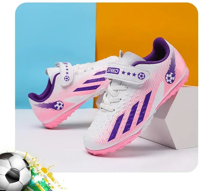 Kids Football Boots Society Cleats Soccer Shoes Boys Indoor Football Field Boots Children Non Slip Fast Training Sneakers Match
