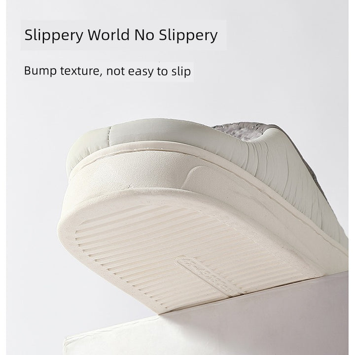 Waterproof Cotton Slippers Men Autumn and Winter 2025 New Arrival Indoor Home Non-Slip down Heattech Cotton Slippers Men's Winter