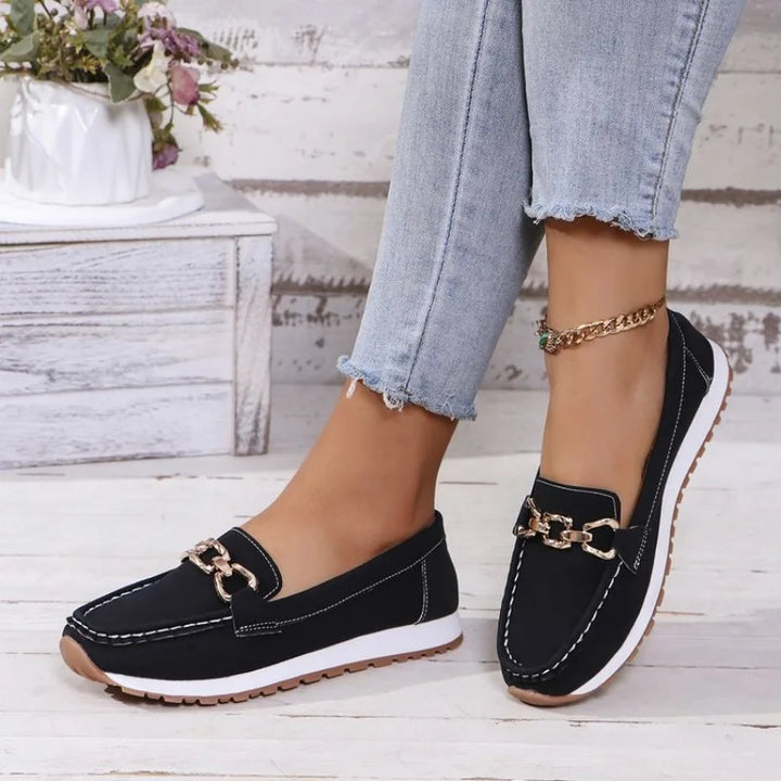 New Women Flats Comfy Casual Shoes Stylish Light Durable Breathable Loafers Slip-On Luxury Trend Classic Spring Female Sneakers
