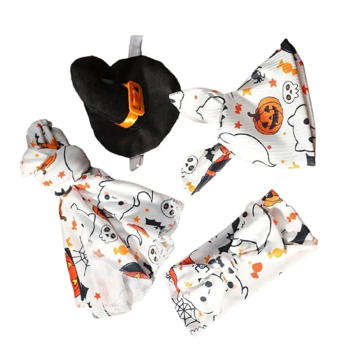 Baby Photography Props Halloween Themed Outfit Pumpkin Printed Costume for Baby