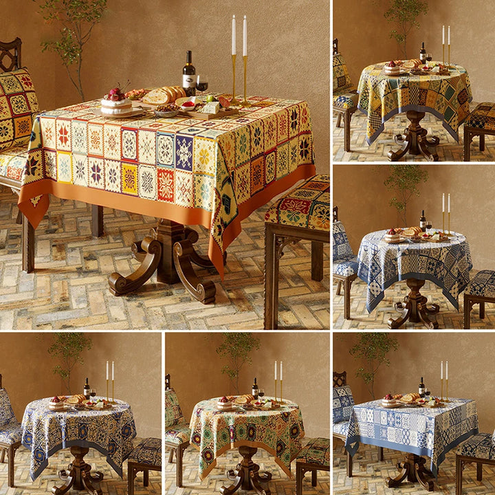 Dustproof Plaid Table Cloth Korean Tablecloth Simple Dining Desk Cover Rectangle Photo Background Cloth Living Room Decor 식탁보