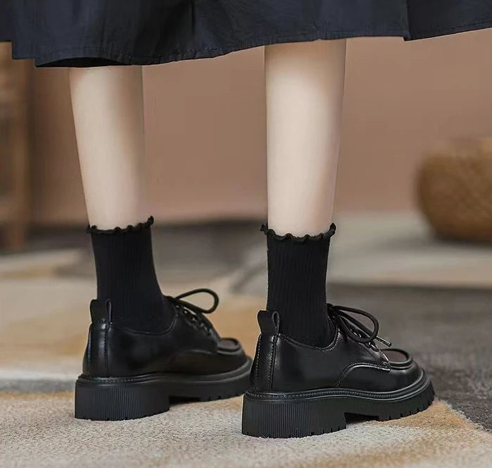 Women's Shoes With Straps Office Platform Medium Heels Ladies Pumps Loafers Lastest Casual Footwear On Sale Social Premium