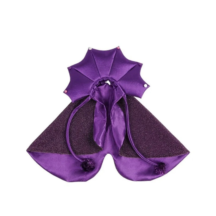 Funny Star Pet Witch Cloak Cloth Soft Halloween Pet Cloak Purple Witch Hat Dog Witch Costume Halloween Atmosphere