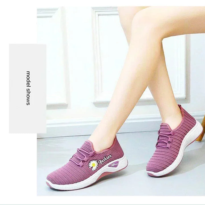 Adult sneakers, women's light running shoes, net shoes, comfortable soft soled sneakers, women's breathable casual single shoes