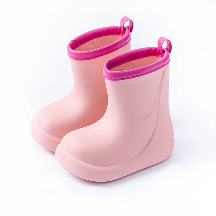 Korean INS Children's Rain Boots Bear Baby Anti-slip Waterproof Light Weight Unisex Kids Shoes Soft Sole Easy to Wear And off