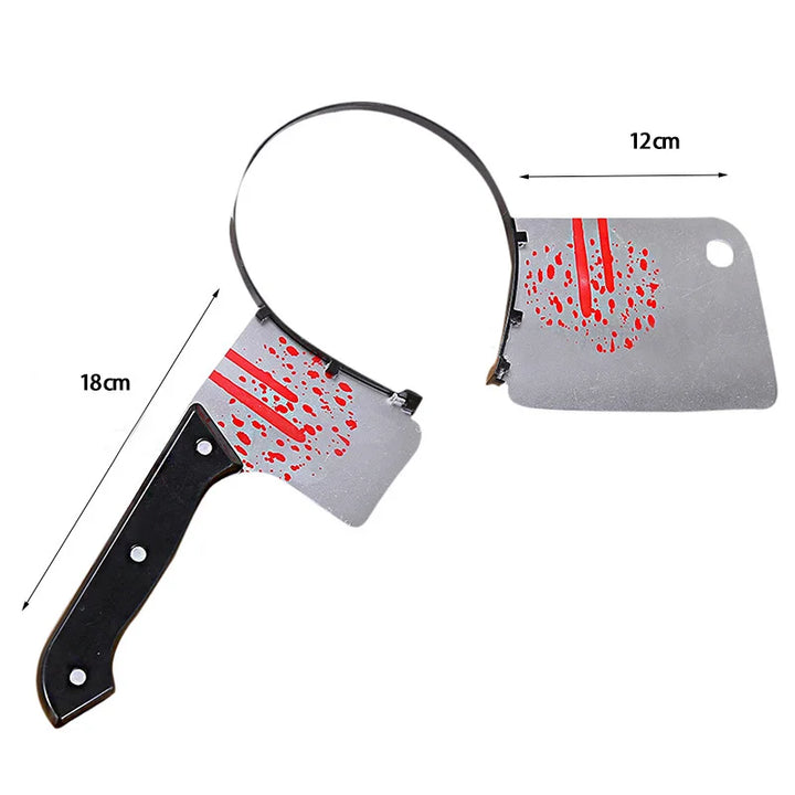 Halloween Hair Hoop Horror Blood Fake Ax Saws Knife Gothic Headband Halloween Party Masquerade Cosplay Prop Decor Accessories
