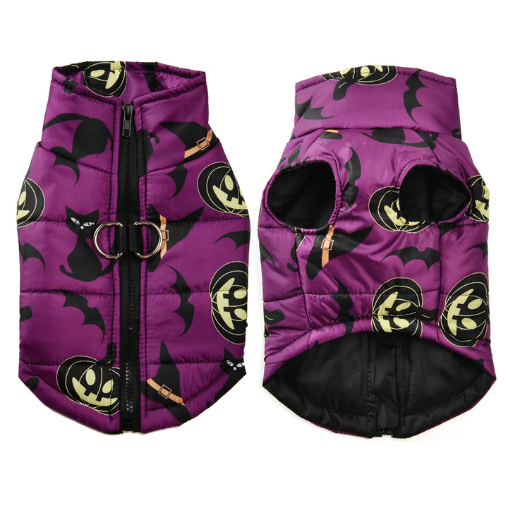 Halloween Dog Clothes Winter Warm Puppy Vest Jacket For Small Dogs Cats Outdoor Waterproof Pet Coat Chihuahua Costume Apparel