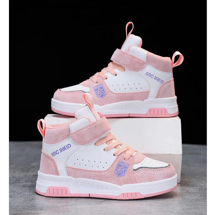 2024 New Fashion Kids Sneakers Boys Girls Casual Board Shoes High Top Running Sports Shoes Children Non-slip Basketball Sneakers