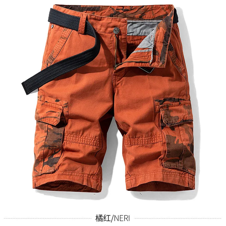 Summer Fashion Tooling Shorts for Men Casual Loose Cargo Shorts Outdoor Sport Pants Men Versatile Straight Cotton Short Trousers