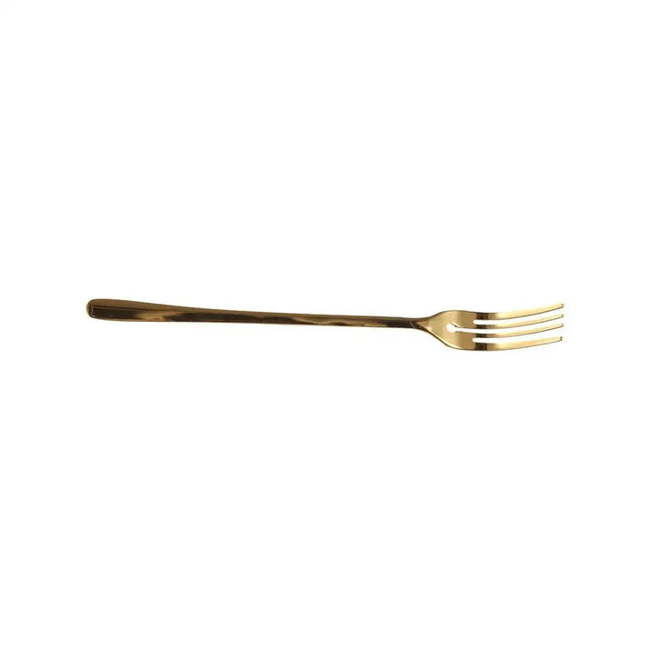 Kitchen Utensils Long Handle Stainless Steel Dessert Fork Silver/gold Korean Dinner Fork Four Tine Fruit Forks Restaurant