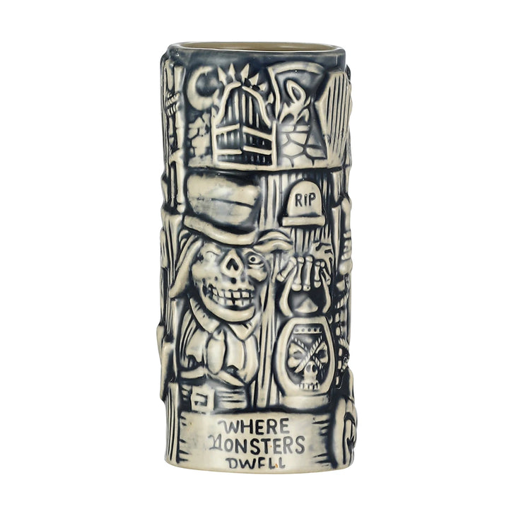 Tiki Mugs Ceramic Hawaiian Luau Party Mugs Drinkware, Cute Exotic Cocktail Glasses, Tiki Bar