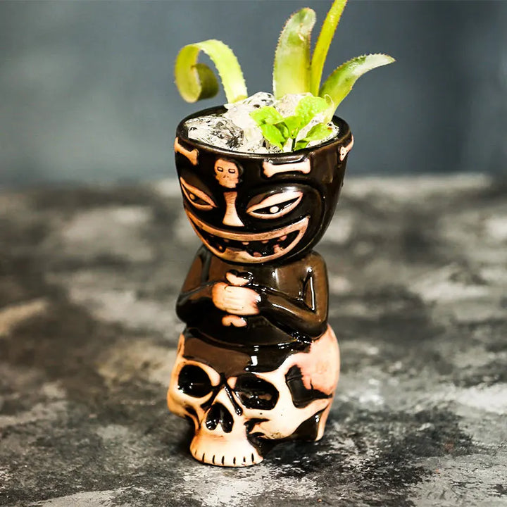 Tiki Mugs Ceramic Hawaiian Luau Party Mugs Drinkware, Cute Exotic Cocktail Glasses, Tiki Bar