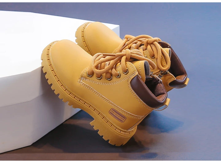 Kids Ankle Boots for Boys Girls 2025 New Autumn Toddler Hiking Boots Breathable Non-slip Korean School Shoes for Rainy Season