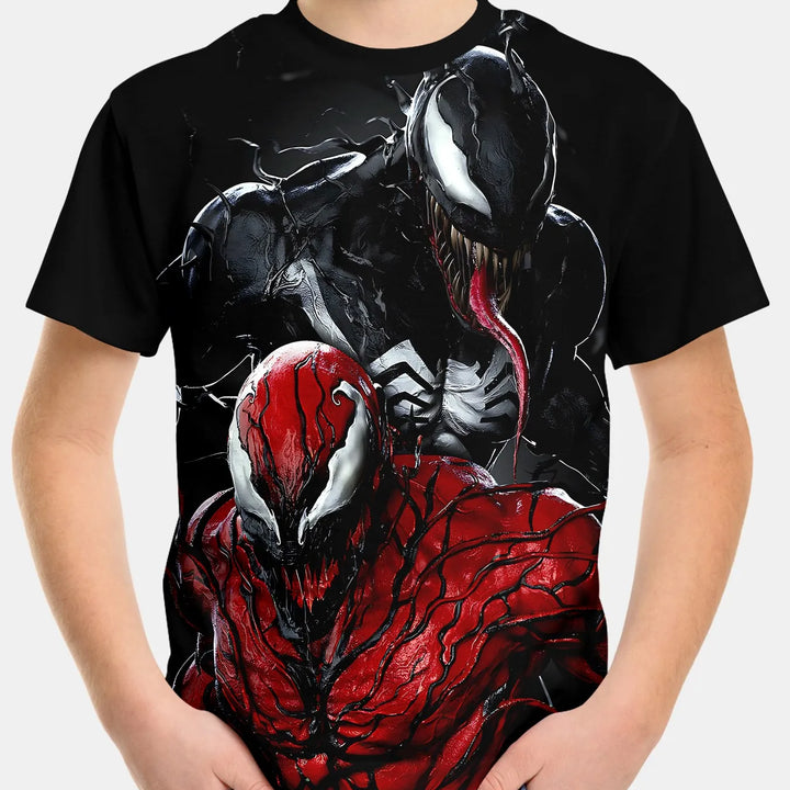 Marvels Venom Print Baby Clothing 5 to 14 Years Male Outdoor Clothes for Children Boy Girl Child T-Shirt Top Shirts