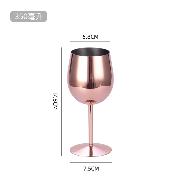 Stainless Steel Wine Glass Goblet Drinking Cup Champagne Glass Party Home Bar Supply