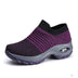 Women's Walking Shoes Fashion Air Cushion Thick Bottom Sneakers Slip-on Lightweight Breathable Casual Shoes