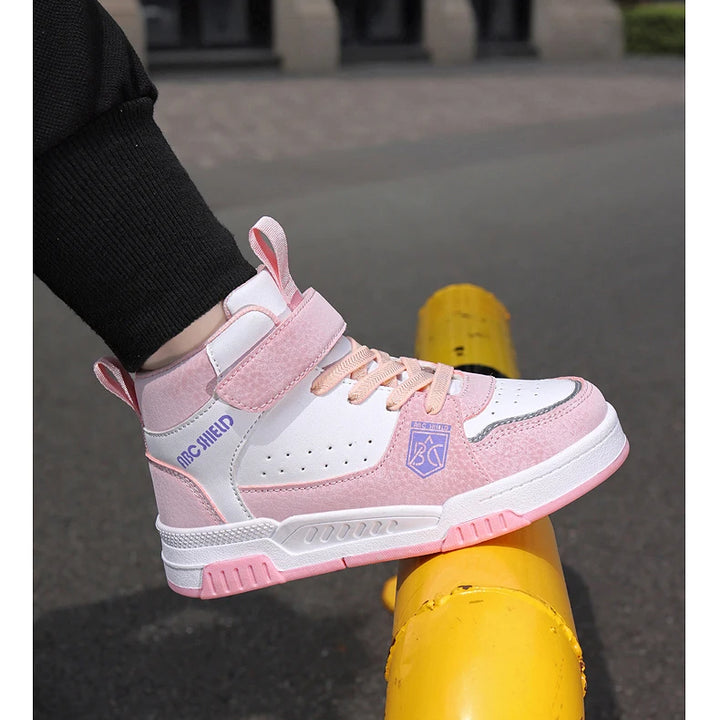 2024 New Fashion Kids Sneakers Boys Girls Casual Board Shoes High Top Running Sports Shoes Children Non-slip Basketball Sneakers