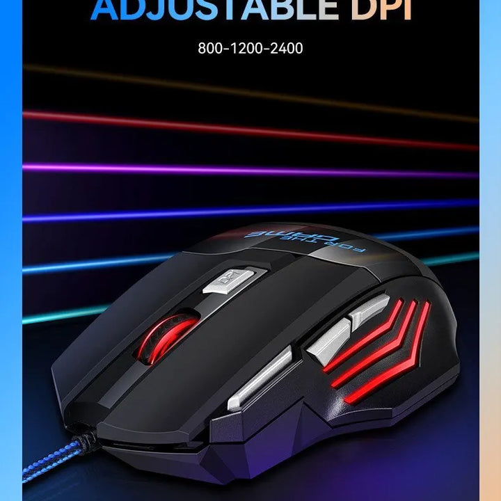1 PC ITLY New Hyperspeed USB Gaming Mouse RGB Backlit Ergonomic Game Mice 7D Esports Wired Mouse for Laptop PC Gamer