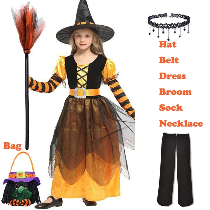 💜🎃 A Spell of Style! 🪄
Charming purple witch dress with mesh long sleeves, matching hat & broom — perfect for Halloween parties, school carnivals, or magical dress-up! ✨
🛒 Shop now!