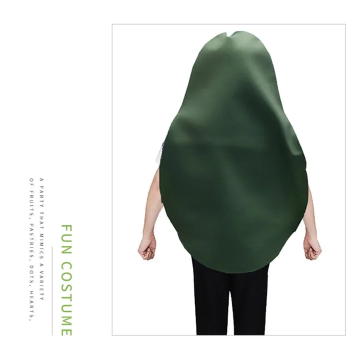 Funny Avocado Avocado Costume Halloween Adult Men's Role Play Green Fruit Costume Suit Women's Carnival Party Stage Play Dress