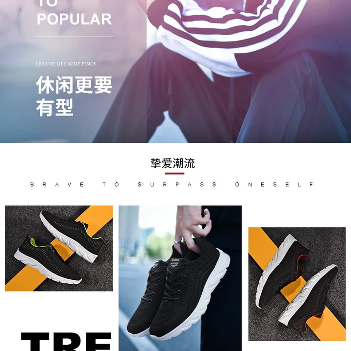 New Athletic Shoes for Men Shoes Sneakers Black Casual Men Mesh Sneakers Breathable Tennis Running Walking Gym Men Shoes