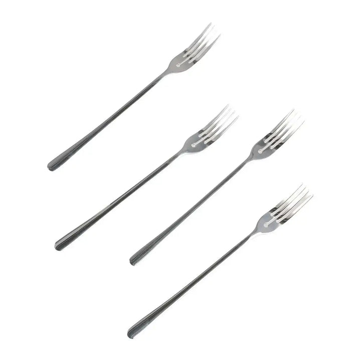 Kitchen Utensils Long Handle Stainless Steel Dessert Fork Silver/gold Korean Dinner Fork Four Tine Fruit Forks Restaurant