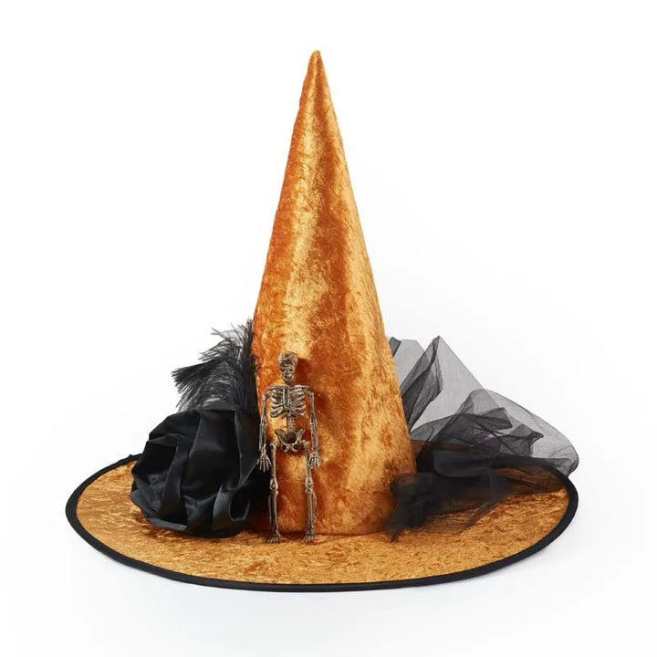 Halloween Witch Party Decorative Hat Black Rose Witch Hat Cos Witch Hat Party Hat Birthday Crown Decoracion Halloween Cosplay