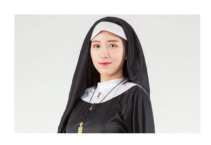 Halloween Men Priest Cosplay Costumes For Women Clothes Carnival  Nun Long Robes Religious Catholic Church Clothing Missionary
