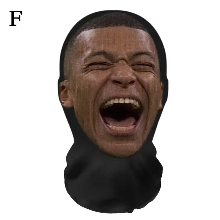 Halloween Cosplay Headwear Fashion Hip Hop Hood Hat Headgear 3D Full Face Mask Elastic Mesh Celebrity Face Mask for Party