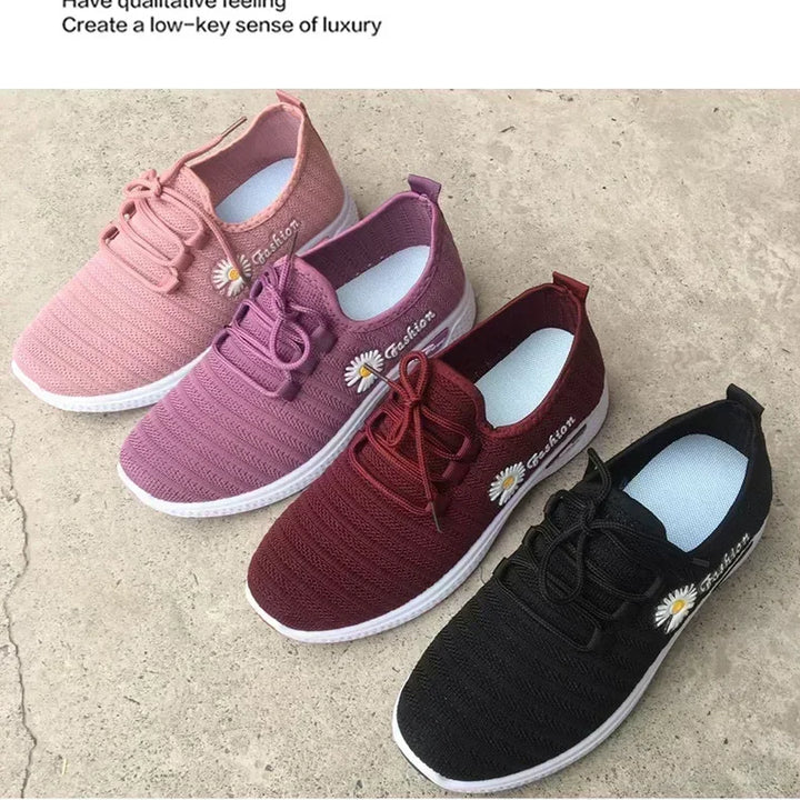 Adult sneakers, women's light running shoes, net shoes, comfortable soft soled sneakers, women's breathable casual single shoes