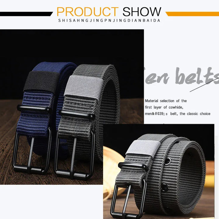 Men Belts Canvas Nylon Webbing Tactical Belt Fashion Casual Designer Unisex Belts High Quality Sports Strap HB061