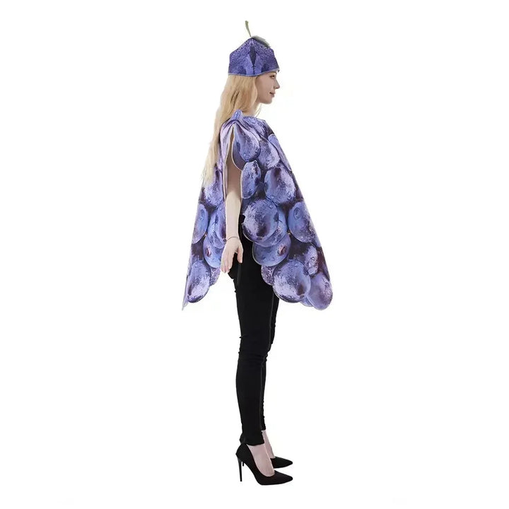 Halloween Grape Costume Fruit Party Clothing For Adult