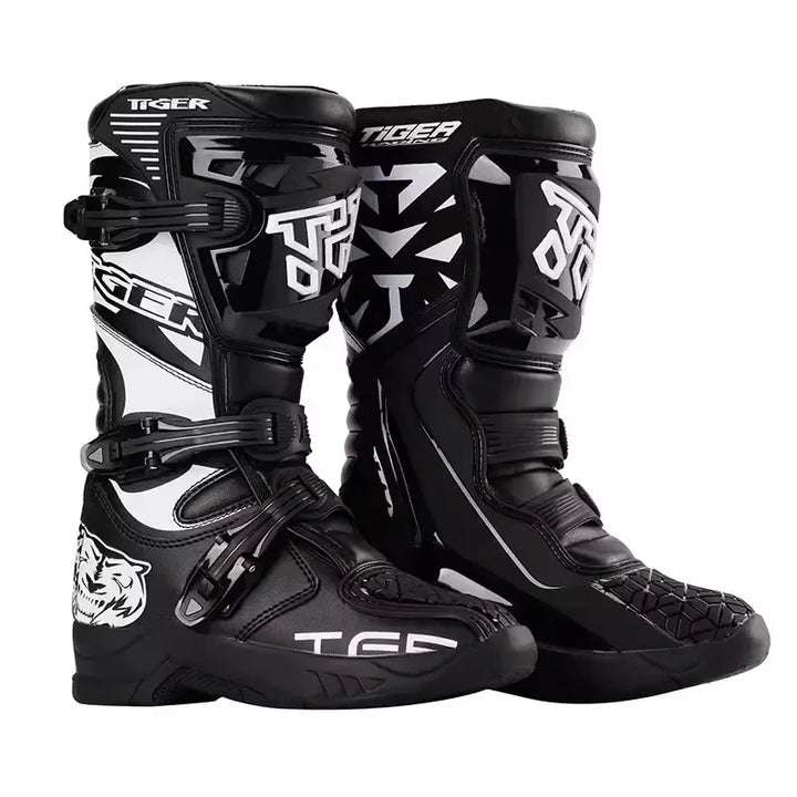 Original Children TIGER Motorcycle Boots ATV Downhill Off-Road Botas Racing Riding Soft Sole Youngster Motocross Boots For Kids