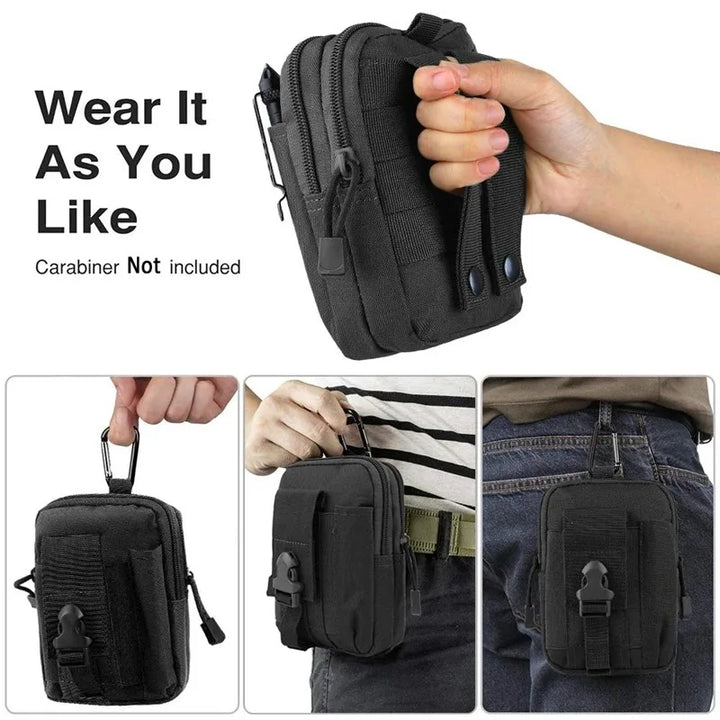 Mobile Phone Case Pouch Waist Bag Waterproof Nylon Multifunction Casual Men Waist Pack Male Small Bag