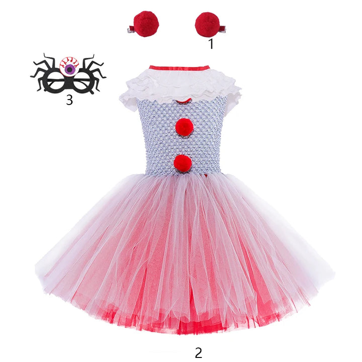 2-12Y Halloween Costumes Girl Tutu Carnival Party Cosplay Dresses Costume Party Dress Up Clothes Children's Holiday Gifts