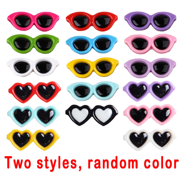 Pet Cute Heart Sunglasses Hairpins Pet Dog Hair Clips Puppy Cat Yorkie Teddy Pet Decor Barrette Hair Accessories For Small Dogs