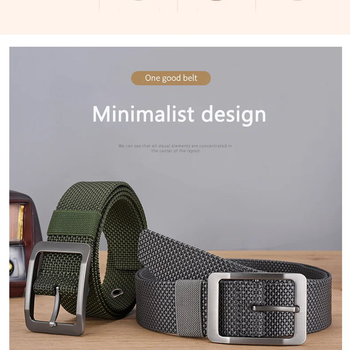 Men Belts Canvas Nylon Webbing Tactical Belt Fashion Casual Designer Unisex Belts High Quality Sports Belt