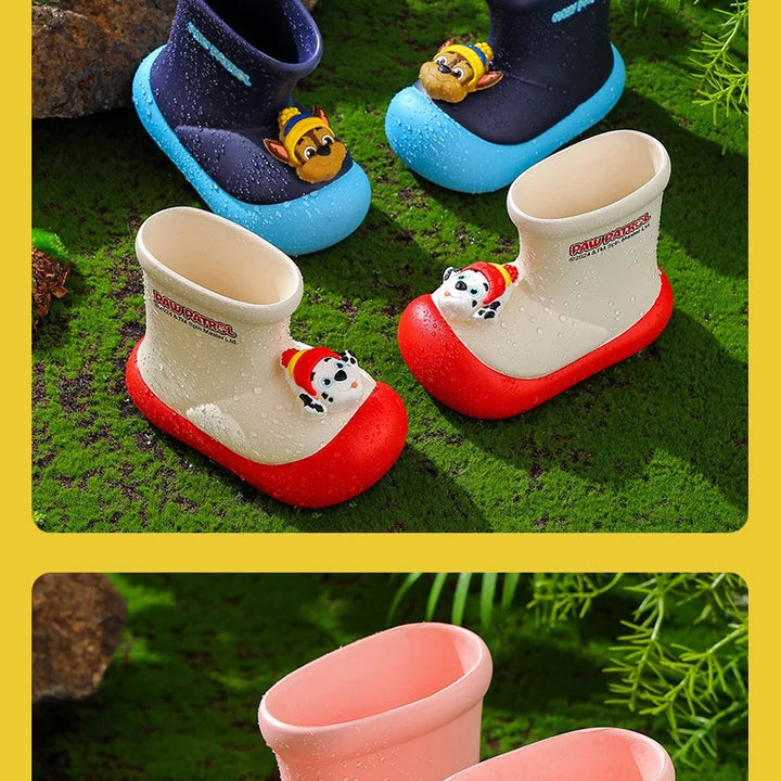 Paw Patrol Kids' Rain Boots For Boys Girls Toddler Lightweight Anti Slip Baby Water Shoes Kindergarten Cute Waterproof Footwear