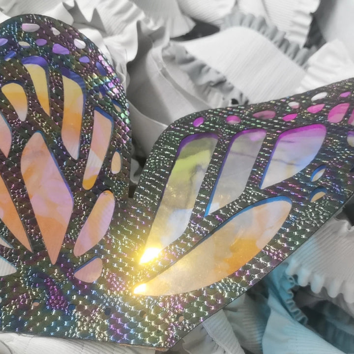 Butterfly Wings Bling Shoes Decorations Women Boots Decor