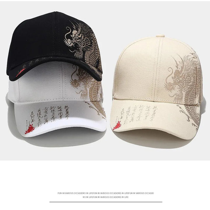 Chinese Style Dragon Pattern Baseball Hat For Men And Women, Versatile National Tide Cap, Hip Hop Hip Hop Skateboarding, Cool
