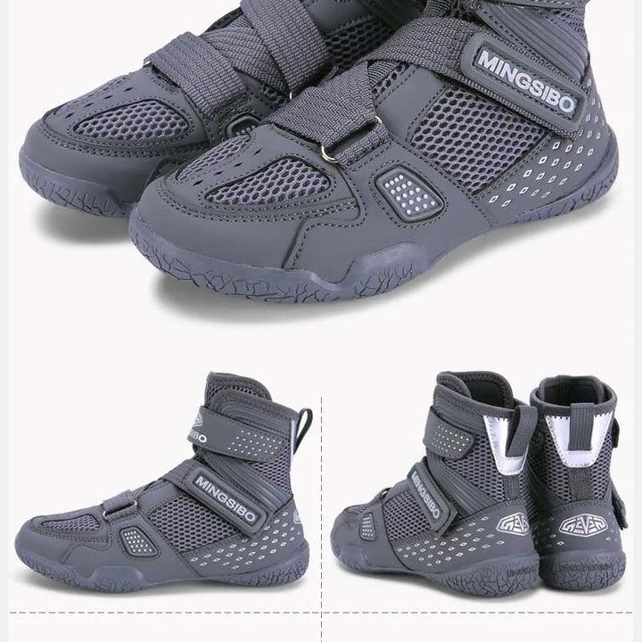 High-top  Boxing Shoes Designed For Children wrestling Shoes Breathable and Comfortable Children's Fight Boots30-38
